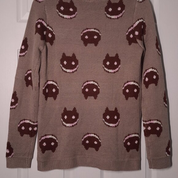 Steven Universe: Cookie Cat USED Women's Sweater (S, Tan, Cartoon Network) - Picture 7 of 7